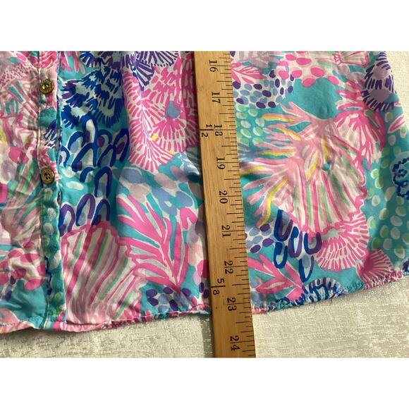 Lilly Pulitzer Nolena Top multicolor print sz M - Picture 7 of 8